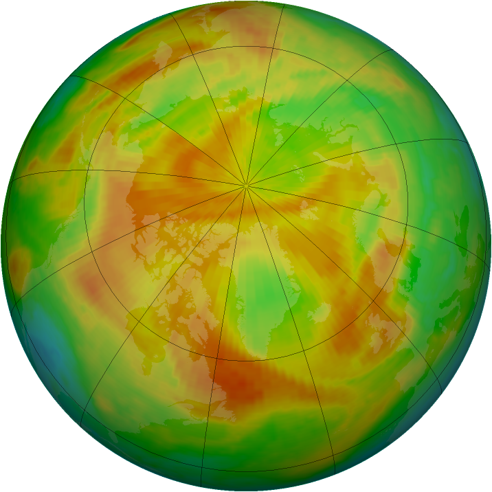 Arctic ozone map for 17 April 2000